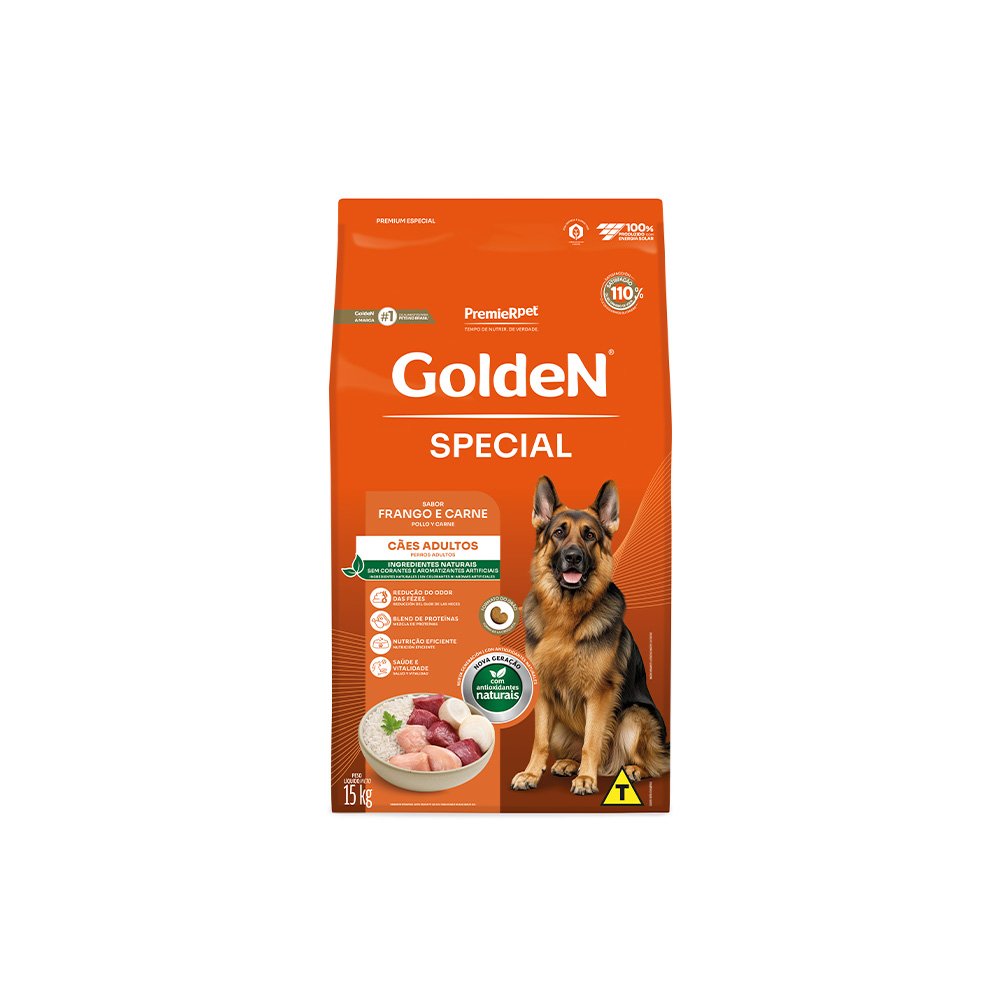Ração Golden Special para Cães Adultos Sabor Frango e Carne 15kg